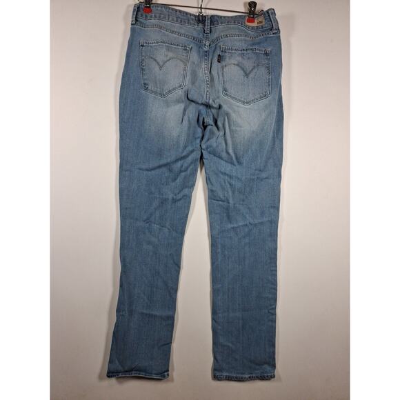 Levi's Demi Curve Classic Rise Straight Women's sz 10 30x30 Blue Light Wash Jean - Picture 3 of 5